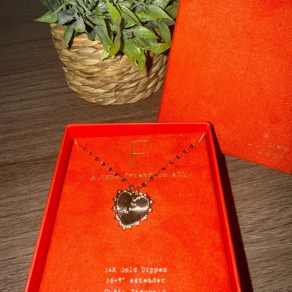 A New Day Gold Heart Necklace - Picture 2 of 4